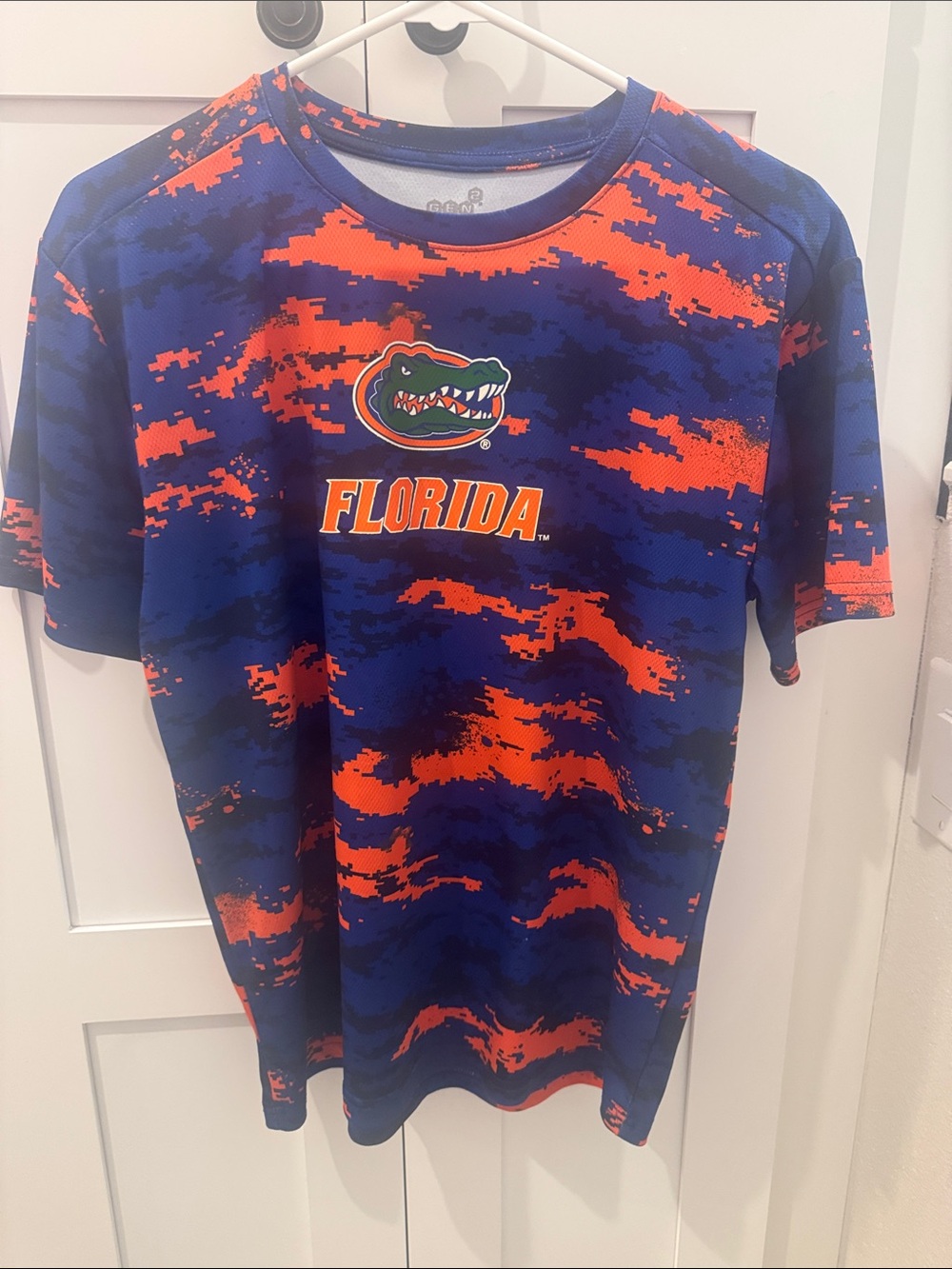 Florida Gators Youth (Sz 14/16) Blue & Orange Tee - University Logo